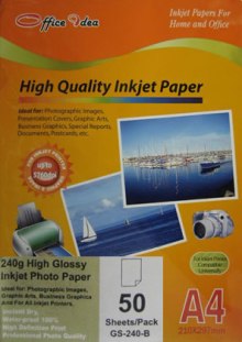 240g Inkjet High Glossy Paper 50pk (GS-240-B)